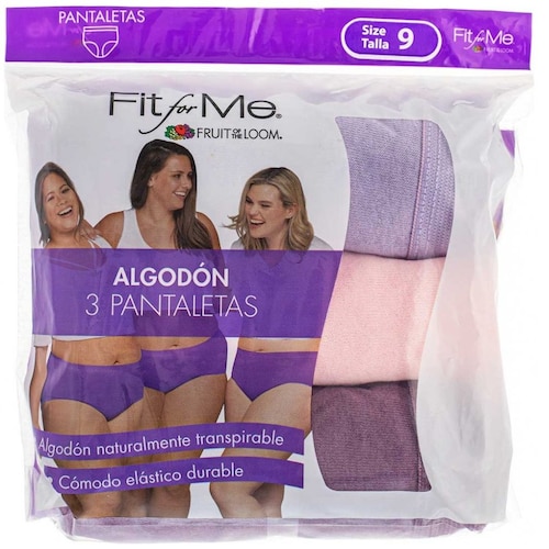Panty 3Pzas Fit For Me Fruit Of The Loom 3Dbrpm2.103