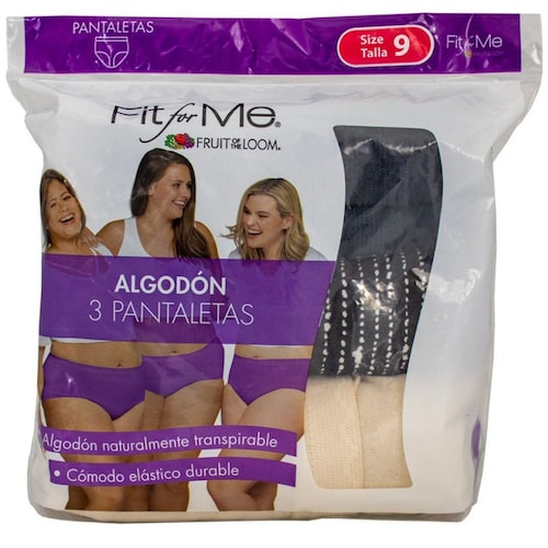 Panty 3Pzas Fit For Me Fruit Of The Loom 3Dbrpm2.103