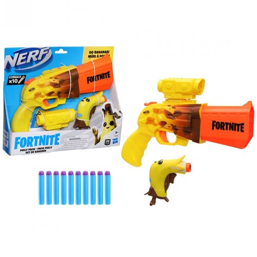 Lanzador Nerf Fortnite Peely Pack