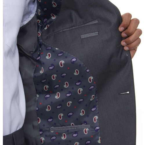 Traje para Hombre Slim Fit Color Gris Oxford Carlo Corinto