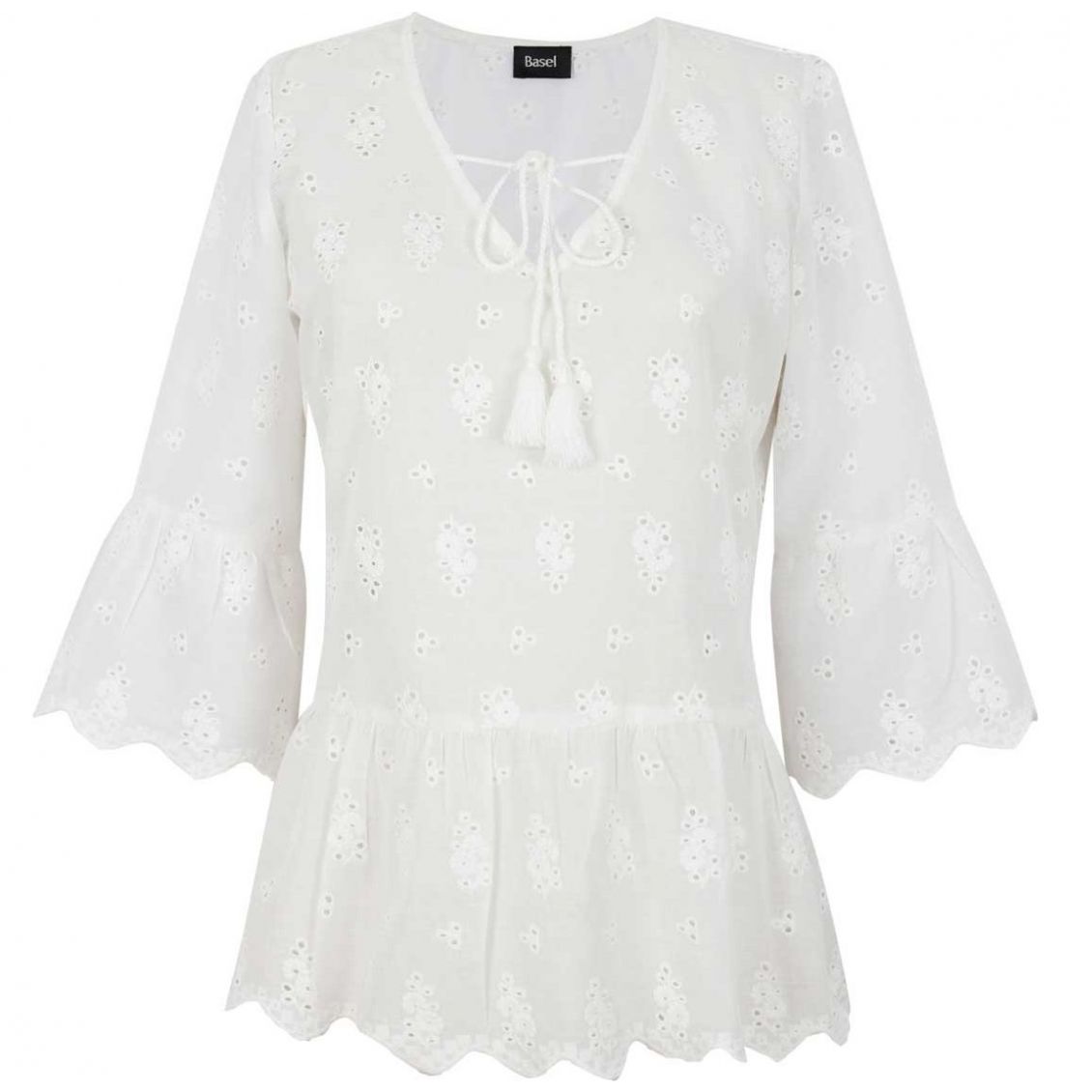 Blusa Talla 8 10 12 UK Blusa Informal De Manga 3/4 Para Mujer - Cuello  Barco, 2 Colores, Tallas 8-12 (UK), 100% Algodón Cuello Barco Mujer