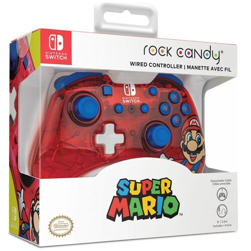 Control Alámbrico Nintendo Switch Rock Candy Mario