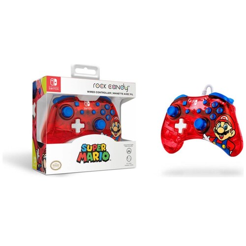 Control Alámbrico Nintendo Switch Rock Candy Mario