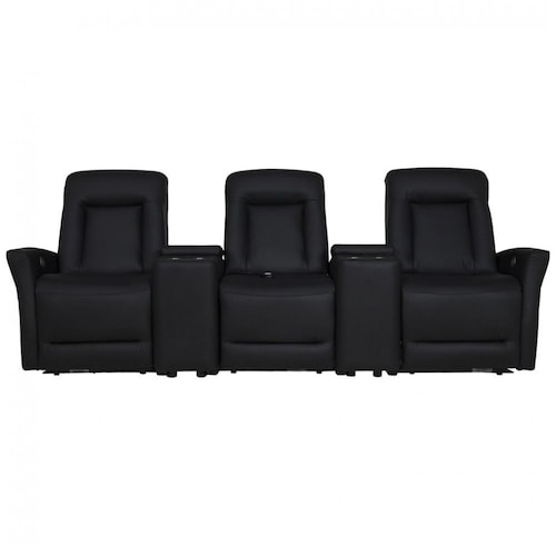 Reclinable Forea Teatro 3 Asientos Negro Boal