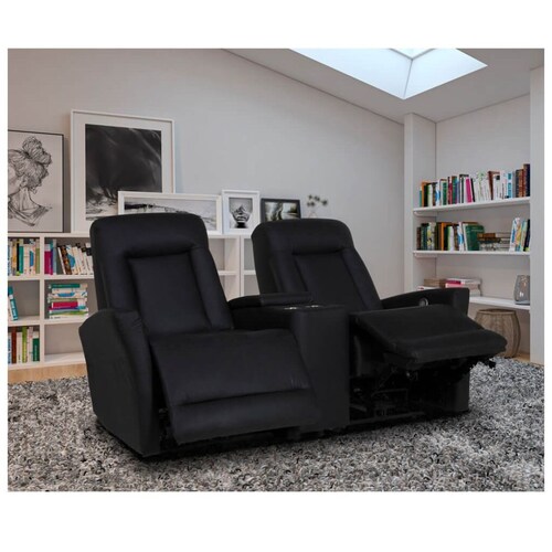 Reclinable Negro Forea Teatro 2 Asientos Boal
