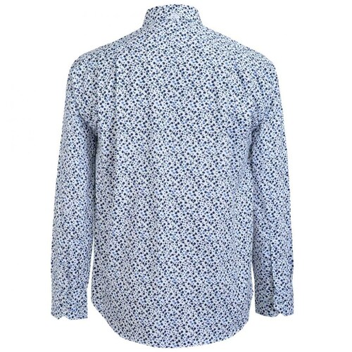 Camisa para Hombre Blanca con Flores Manga Larga Cavalatti