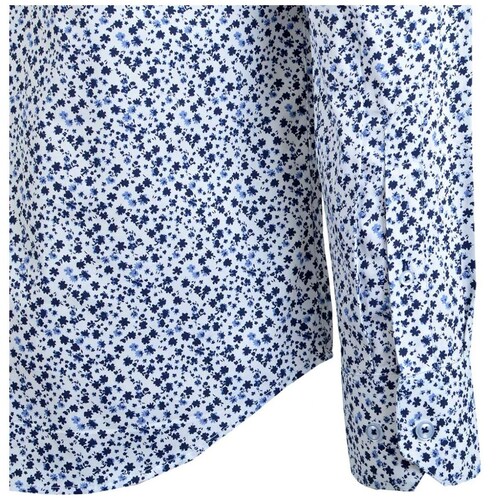 Camisa para Hombre Blanca con Flores Manga Larga Cavalatti