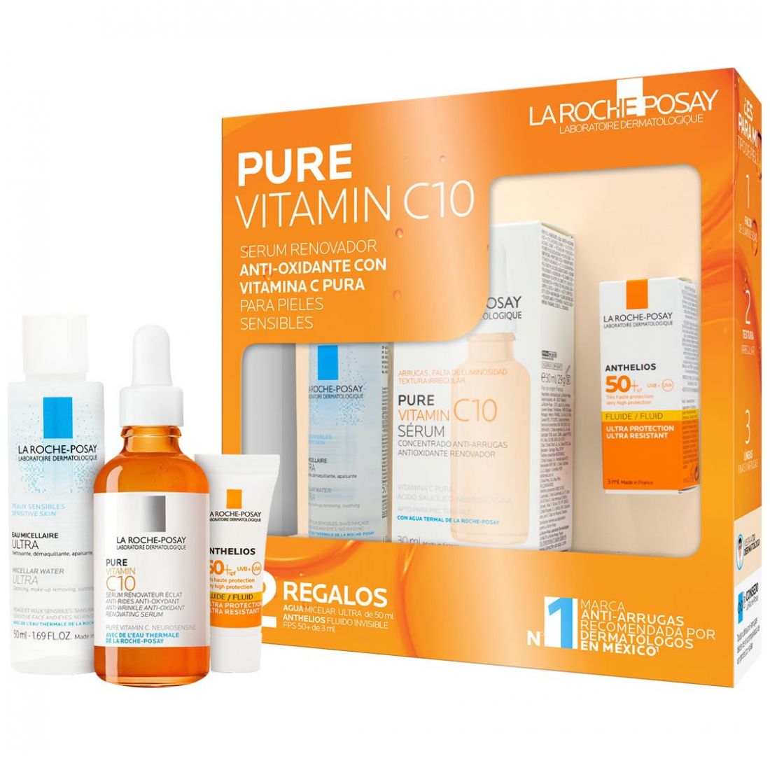 Kit Sérum Vitamina C + Desmaquillante + Bloqueador Solar image number 1