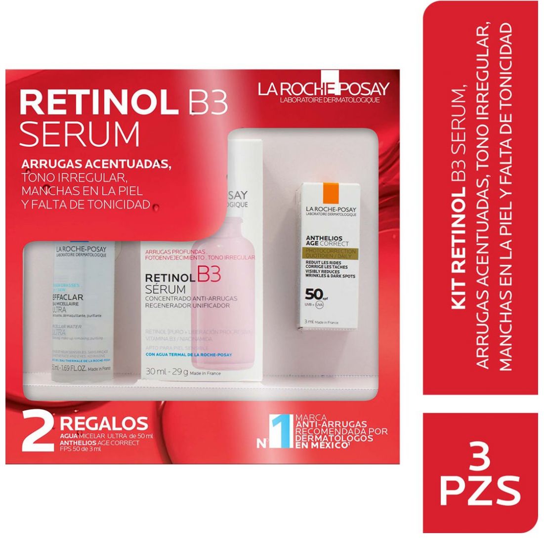 Kit Sérum Retinol Puro Desmaquillante Bloqueador Solar image number 3
