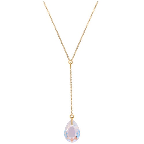 Dije con Cadena en Dorado con Gota Crystal Shimmer Adrianne Picard