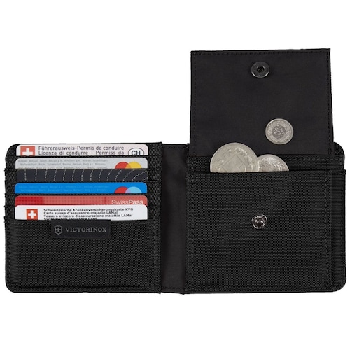 Cartera Bi-Fold con Bolsillo Negro Victorinox Modelo 61