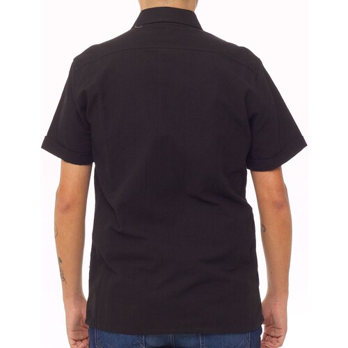 Guayabera para Hombre Negra Manga Corta  Bruno Magnani