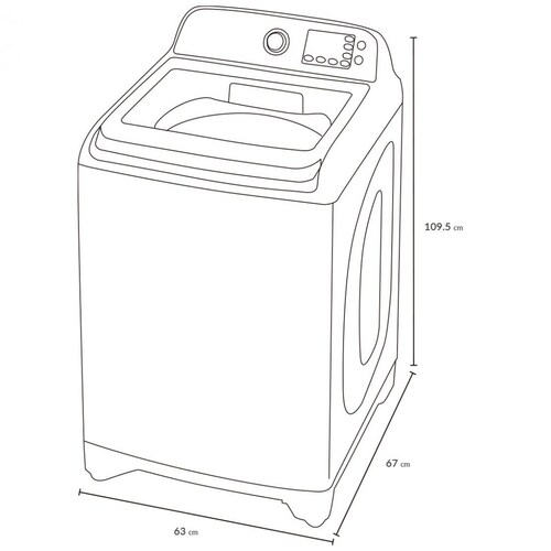 Lavadora Winia Carga Superior 21 Kg  Db1B421Abds1