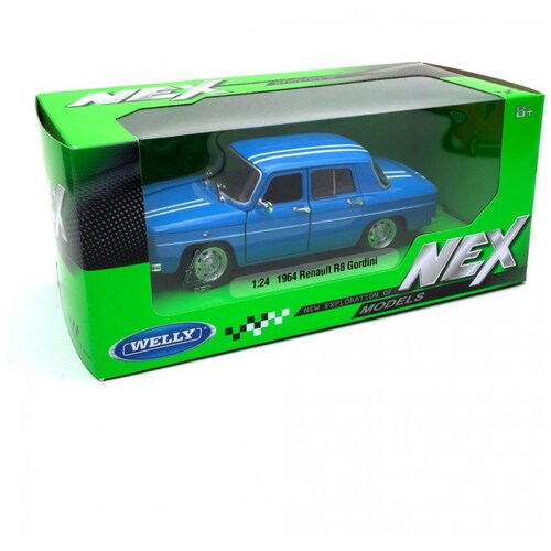 Carro Clásico de Colección 1964 Renault R8 Gordini, Light Blue 1:24 Welly