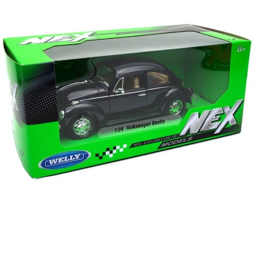 Carro Clásico de Colección Volkswagen Beetle , Black 1:24 Welly