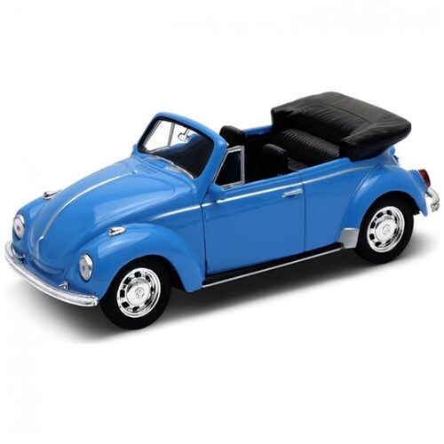 Carro Clásico de Colección Volkswagen Beetle (Convertible), Light Blue 4.75" Welly