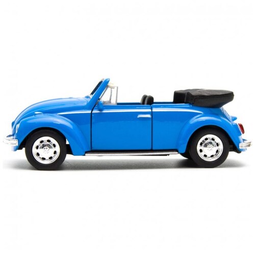Carro Clásico de Colección Volkswagen Beetle (Convertible), Light Blue 4.75" Welly