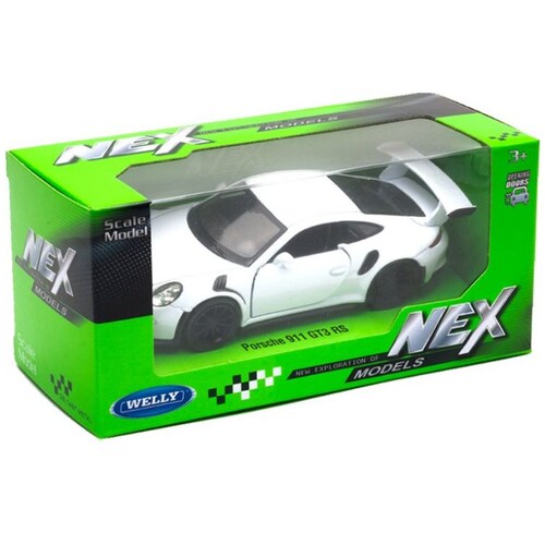 Carro Clásico de Colección 2016 Porsche 911 Gt3 Rs, White 4.75" Welly