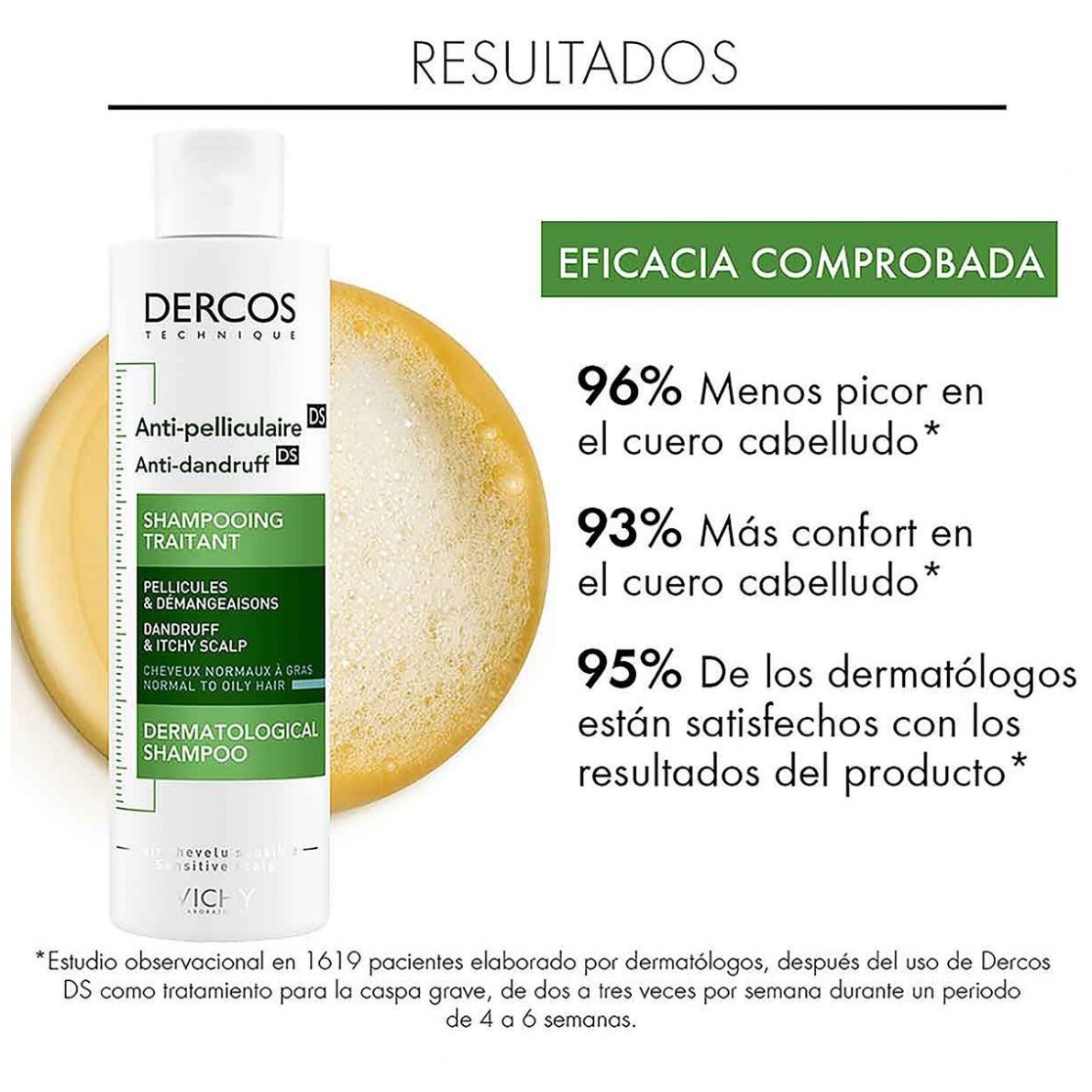 Vichy Dercos Shampoo Anticaspa Normal a Graso 200 ml image number 8
