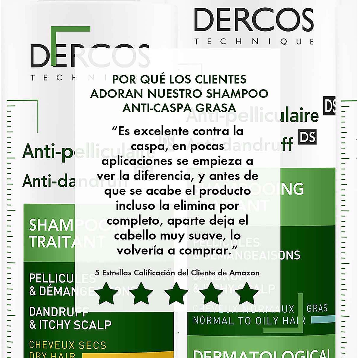Vichy Dercos Shampoo Anticaspa Normal a Graso 200 ml image number 9