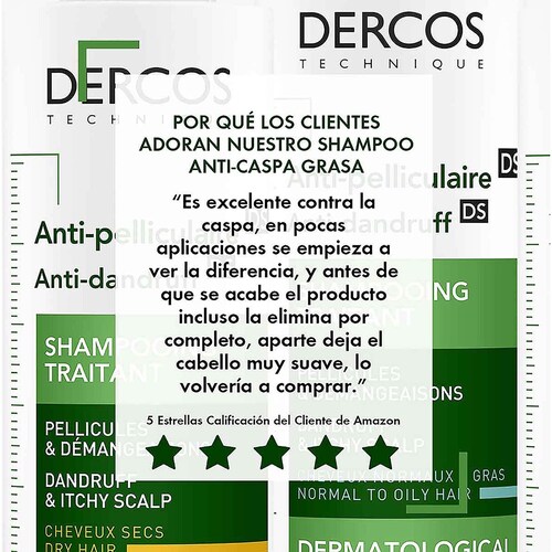 Vichy Dercos Anti-Caspa Ds Shampoo Caspa Grasa 200Ml
