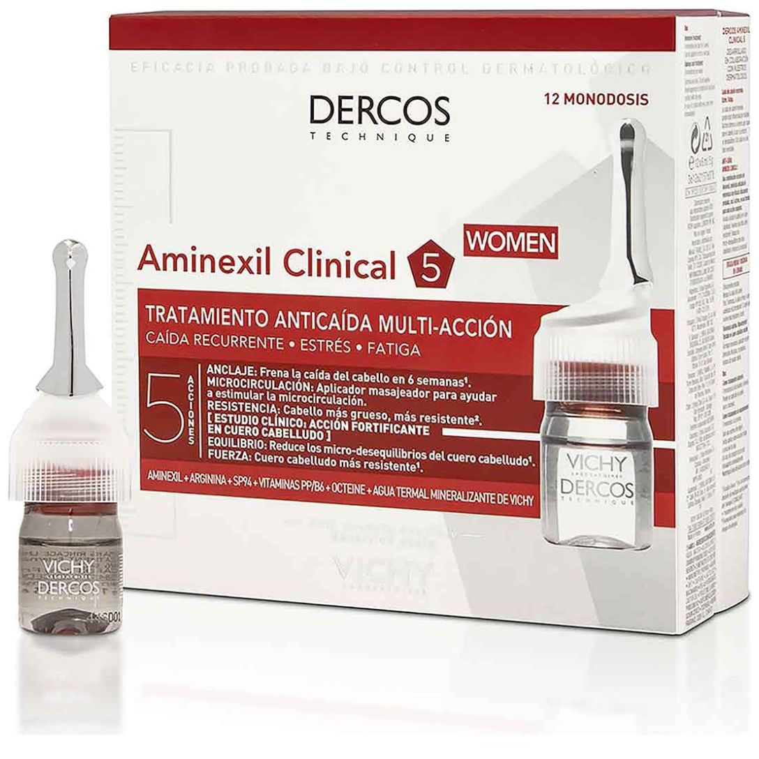 Vichy Dercos Aminexil Clinical 5 Mujer Anticaída 12 Ampolletas image number 5