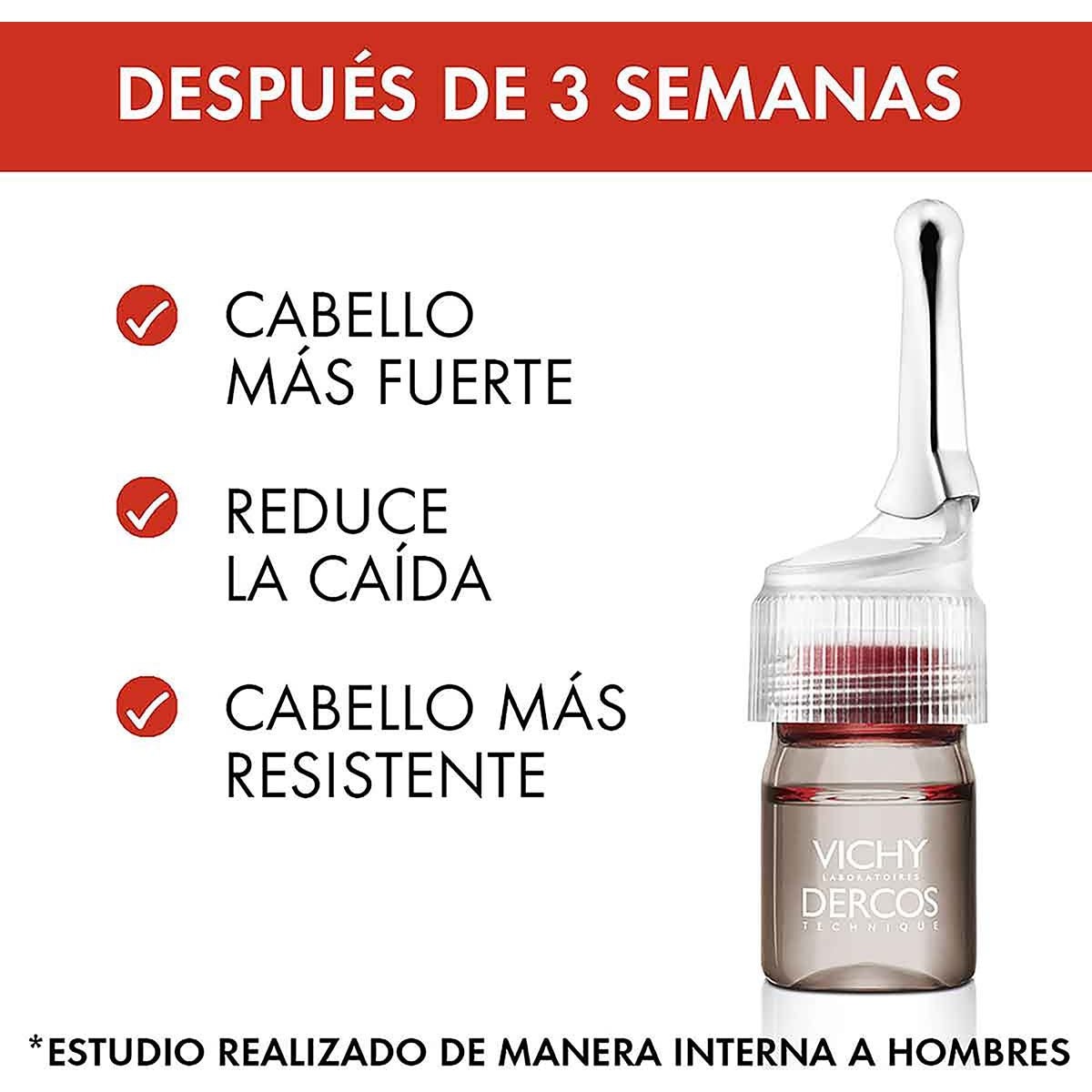 Vichy Dercos Aminexil Clinical Tratamiento Anticaída 5 Hombre 12 Ampolletas image number 3