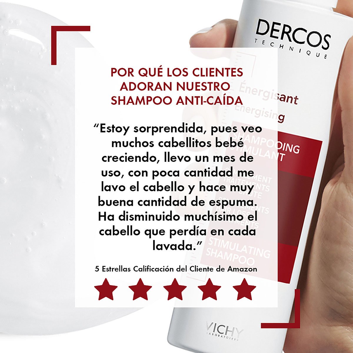 Vichy Dercos Shampoo Anticaída 200 ml image number 8