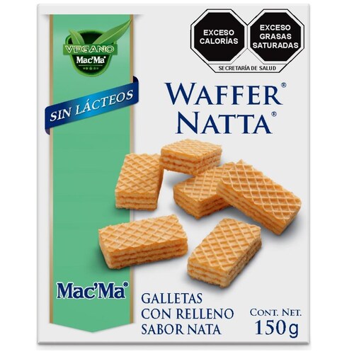 Galletas Wafer Natta Macma Vegano 150G Mac'ma