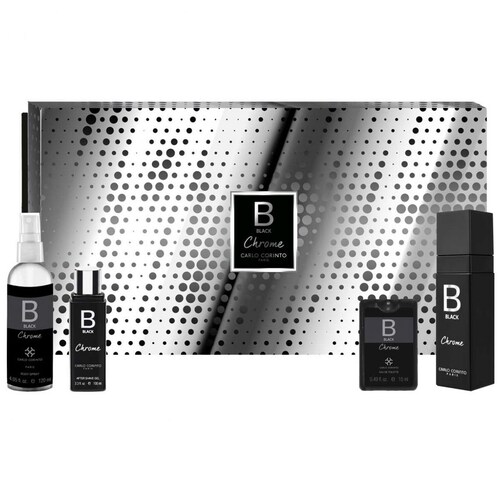 Set para Hombre Carlo Corinto Black Chrome Edt 100 Ml