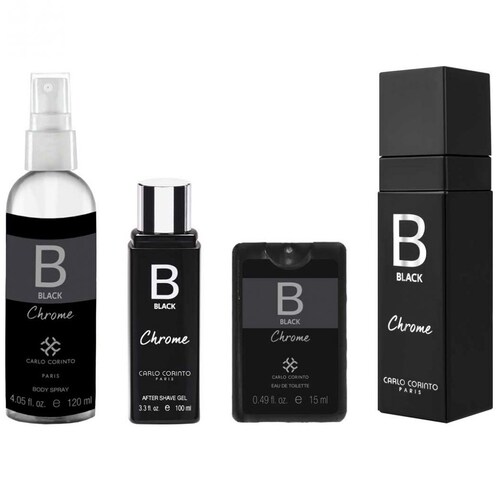 Set para Hombre Carlo Corinto Black Chrome Edt 100 Ml