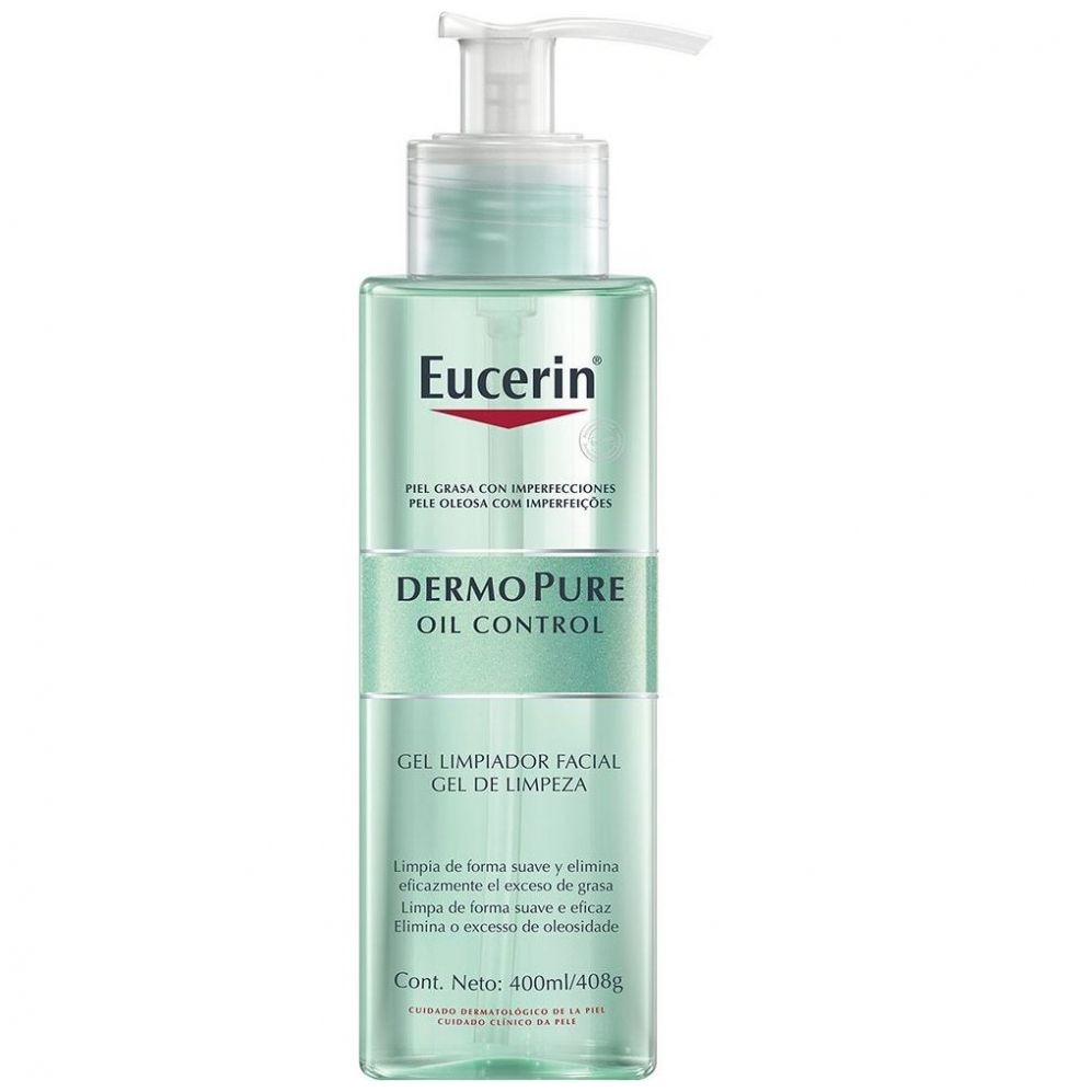 Eucerin Dermo Pure Oil Control Gel Limpiador Facial Piel Grasa 400 ml image number 0