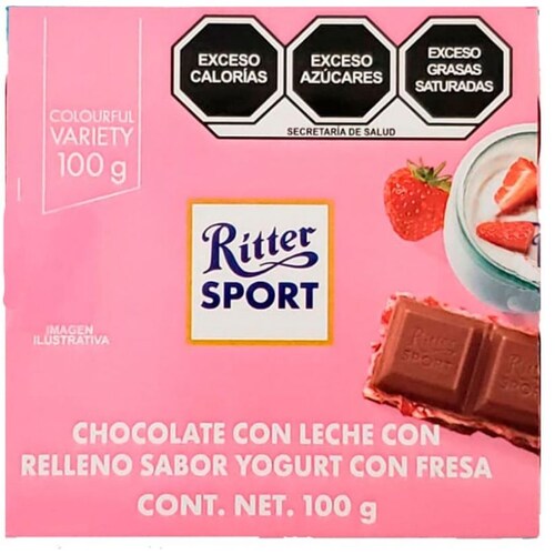 Chocolate de Leche de Fresa con Yogurth Ritter 100 G .