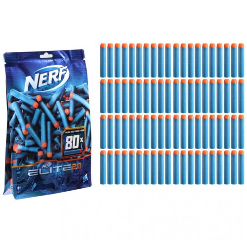 Dardos Nerf Elite 2.0 Refill 80 Pzs                         