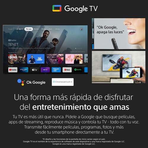 Pantalla Sony 65" 4K Google Tv Kd-65X80K