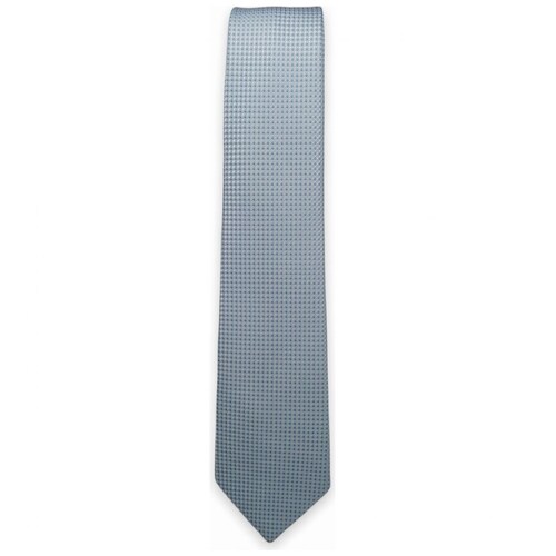 Corbata Carlo Corinto con Diseño Elegante Cuadro Color Gris para Hombre