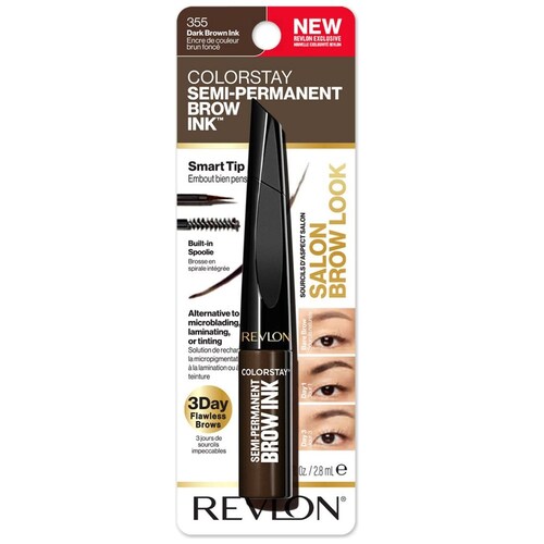 Tinta Semi Permanente Brow Ink Dark Brown Revlon para Ceja