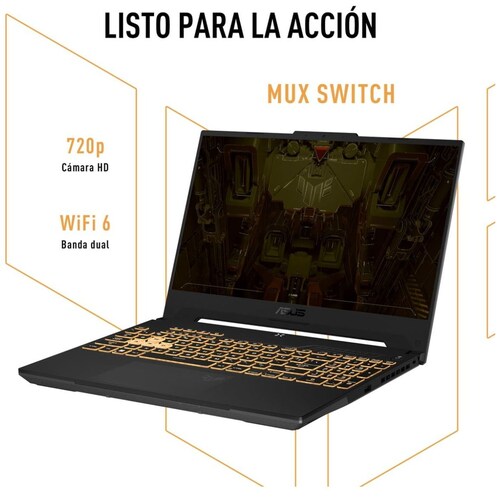Laptop Gamer Asus Tuf Fx507Zr-Hf009W Ci7 12Th 16G 512Ssd Rtx 3070 Gris