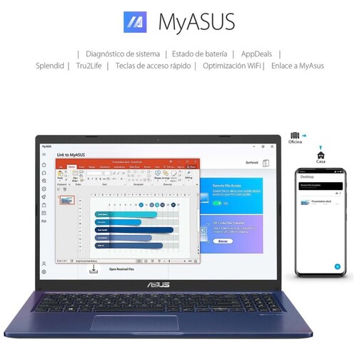 Laptop Asus X515Ja-Ej2558W Ci3-10Ma 8G 256Ssd Azul