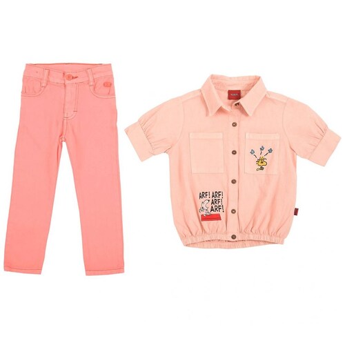Conjunto 2 Piezas Bordado Peanuts para Bebé S2351-8
