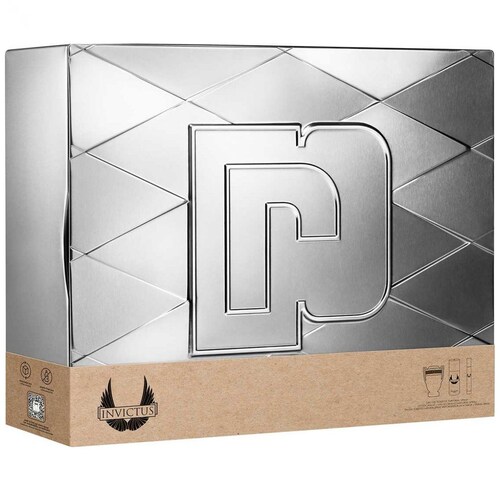 Paco Rabanne Invictus Set para Hombre Fragancia Edt 100Ml + Desodorante 150Ml + Fragancia de Bolsillo 10Ml