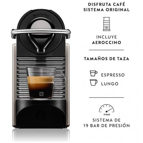 Máquina de Café Onpack Pixie Titan + Aeroccino + Tazas Nespresso