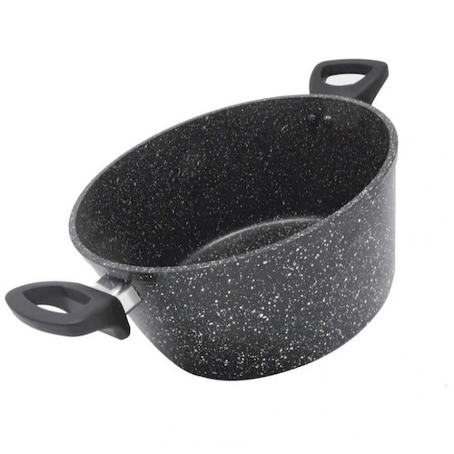 Cacerola con Tapa de 24 Cm Mármol Negro Westinghouse