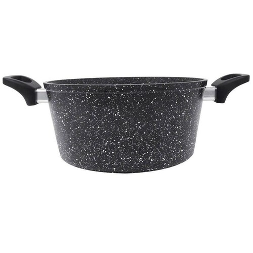 Cacerola con Tapa de 24 Cm Mármol Negro Westinghouse