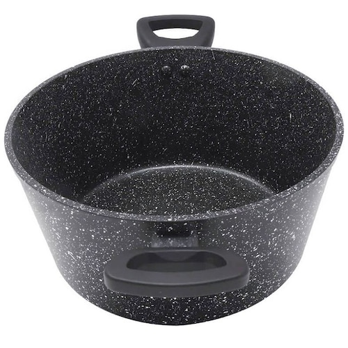 Cacerola con Tapa de 24 Cm Mármol Negro Westinghouse