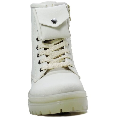 Bota Army con Cartera 22-24 Blanco Blasito  para Niña