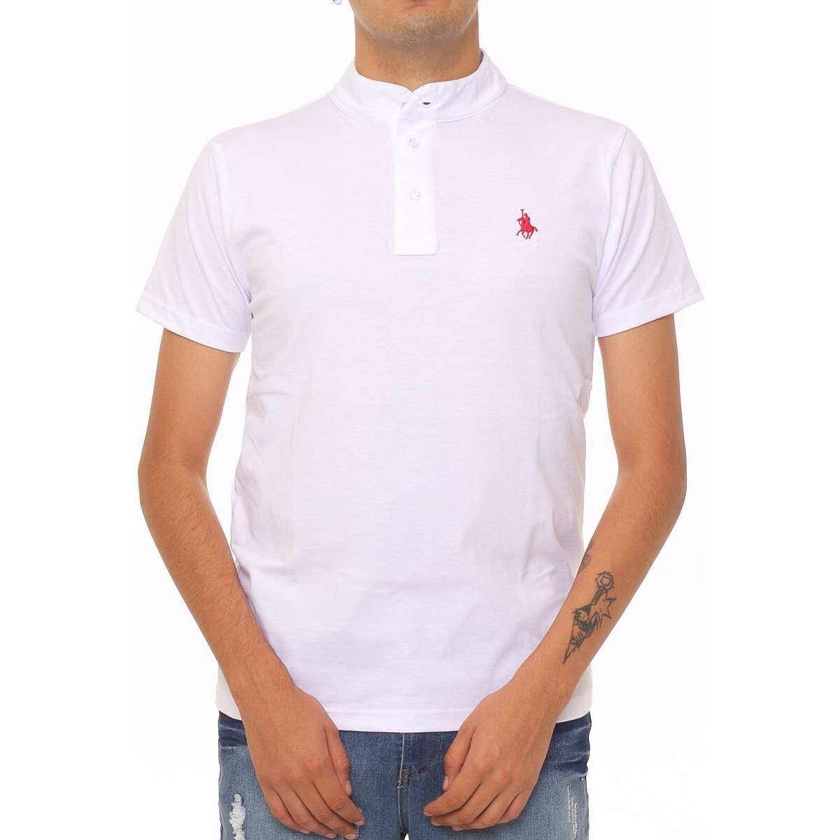 Playera polo cuello discount mao