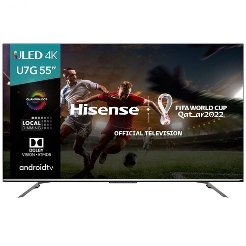 Pantalla Hisense 55" Uled 4K Android Tv 55U7G