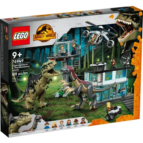 Ataque Del Giganotosaurio Y el Therizinosaurio Lego Jurassic World