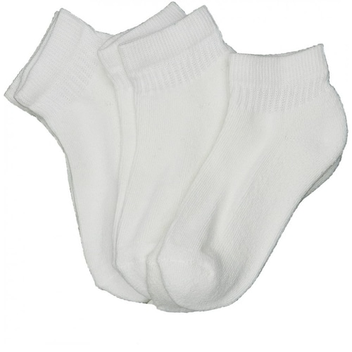 Tin de Algodón Blanco Paquete  con 3 Pares